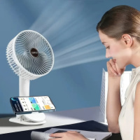 Настольный мини вентилятор Desktop Fan Multi-function, Белый — аккумуляторный с прищепкой и USB зарядкой