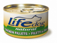 Консерва для собак класса холистик LifeDog chicken fillets 90g,ЛайфКет 90гр Куриное филе
