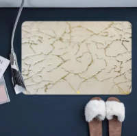 Коврик для ванной комнаты Мрамор 12711 40х60 см молочный