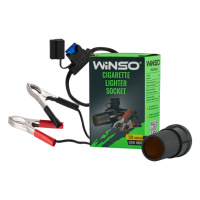 Перехідник Winso з гнізда прикурювача на затискачі АКБ із запобіжником 12/24V, довжина кабелю 30см