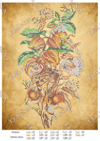 Заготовка на тканині для вишивання бісером Фізаліс