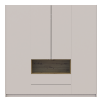 Шкаф для одежды с нишей Doros Дэйл 206х52х220 см Кашемир/Дуб артизан (DRS-011286)