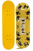Скейтборд деревянный желтый «LUKAI»