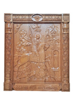 Різьблена ікона Георгія Переможця № 8002