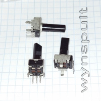 Резистор змінний RV09 B200K B204 200K B півциліндр ручка 18мм