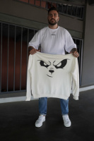 Худі біле з мерчем ДТФ (оверсайз) | 66-500