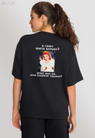 Жіноча футболка з дтф чорна -  - 61-125