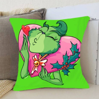 Подушка 3D новогодняя Любящий Гринч 3172_D 15360 35х35 см