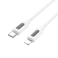 Кабель BOROFONE BX114 Structure PD silicone charging data cable iP White (6941991116834)
