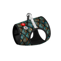 Шлея для собак м'яка WAUDOG Clothes з QR адресником, малюнок «Луска», XS3, В 32-35 см, С 22-24 см