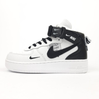 Nike Air Force 1 Mid Utility White Black білі з чорним