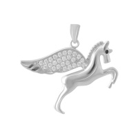 Срібна підвіска SilverBreeze з фіанітами (2080732)