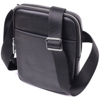 Интересная плечевая сумка для мужчин из натуральной кожи Vintage sale_15100 Черный