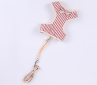 Шлейка для собак с поводком Полоса 11942 S малиновая