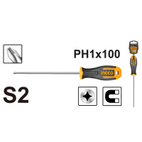 Викрутка хрестова S2 PH1×100 мм INGCO INDUSTRIAL