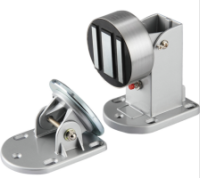 Электромагнитный напольный/настенный замок HC801  на стеклянную дверь, угол открытия - 90°, усилие 60кг, 12/24v, 60/120mA, Box, Q10