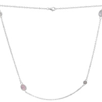 Серебряное колье CatalogSilver с фианитами, вес изделия 3,71 гр (2184775) 600 размер
