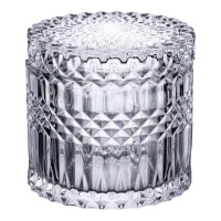 Конфетница с крышкой круглая стеклянная HP-4-100