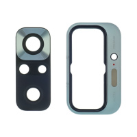 Стекло камеры для Xiaomi Redmi Note 10 Pro с синей рамкой