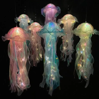 Светящийся декор Медуза на батарейках Jellyfish lamp