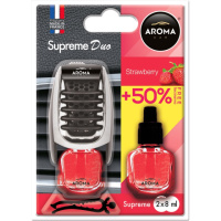 Освіжувач рідкий на обдув 2*7ml - «Aroma» - Supreme Duo Slim - Strawberry (Полуниця) (10шт/уп)