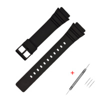 Ремінець для Casio MRW-200H 18mm All Black поліуретановий чорний (SKU: 1051-0863)