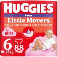 Подгузники Huggies Little Movers Pants 6 (15-25 кг) для дівчаток 88 шт (5029054568217)