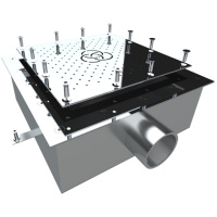 Плато аеромасажне Aquaviva AISI 304, (300х300 мм) під лайнер 2«, квадрат