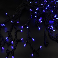 Xmas гирлянда LED 200 3.3Line Short curtain(Сульки/Бахрома) B-1 Синяя 10M*1,5M Ул.+соед. Белый