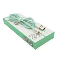 Кабель iKAKU KSC-723 GAOFEI smart charging cable for iphone, Green, довжина 1м, 2.4A, BOX