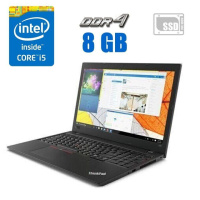 Ультрабук Lenovo ThinkPad T570 / 15.6« (1920x1080) IPS / Intel Core i5-7300U (2 (4) ядра по 2.6 - 3.5 GHz) / 8 GB DDR4 / 256 GB SSD / Intel HD...