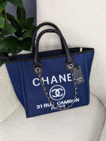 Сумка шопер Chanel Deauville Large джинс