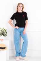 Жіночі сині джинси-палаццо