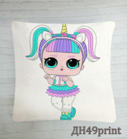 Подушка декоративна з принтом (комплект)