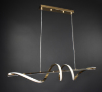 Люстра светодиодная подвесная LED светильник для квартиры на потолок лэд 27427 Золото 30-100х20х100 см.