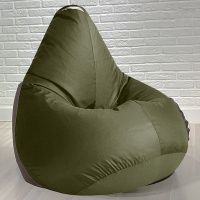 Бескаркасное кресло груша 100х140 см Хаки