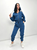 Вельветовий костюм-двійка «Demien» оптом | Батал | Розпродаж моделі Джинс, 50-52