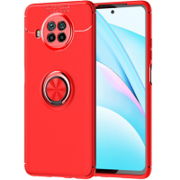 TPU чохол для Xiaomi Mi 10T Lite / Redmi Note 9 Pro 5G Deen ColorRing під магнітний тримач (opp) (Червоний / Червоний) - купити в SmartEra.ua