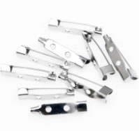 Заготовка для броши / серебро / 2,5 см / 10 шт