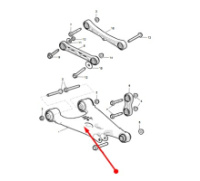 Важіль підвіски, задня вісь Лівий / Правий (нижній) TESLA MODEL S, SATO TECH 19147