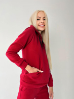Жіночий спортивний костюм на флісі «Impuls» оптом | Норма | Розпродаж моделі Червоний, 46-48