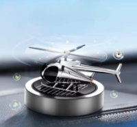 Ароматизатор в машину освежитель воздуха дифузор «Вертолет» на солнечной батарее,цвет серебристый