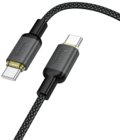 Кабель HOCO X128 Benefit charging data cable C to C Black (6942007681117)