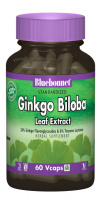 Экстракт Листьев Гинкго Билобы, Ginkgo Biloba Leaf Extract Bluebonnet Nutrition, 60 гелевых капсул