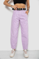 Джинси жіночі балони, колір бузковий, 182R00272