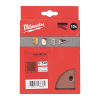 Папір шліфувальний MILWAUKEE, 115x107мм HL, зерно 240, (10шт)