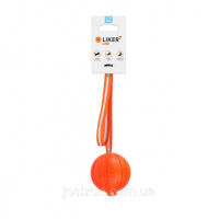 Игрушка Liker Line Лайкер Лайн для собак мяч 7 см, длина шнура 35 см