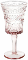 Набор 6 бокалов для вина «Бант» 260мл, розовое стекло