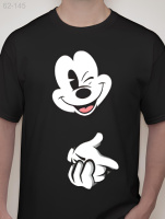 Футболка з ДТФ (короткий рукав) - Чорний - 62-145