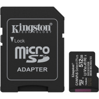 Карта пам'яті Kingston microSDXC 512GB Canvas Select Plus UHS-I R150MBs + SD-адаптер (SDCS3/512GB)